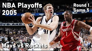 NBA Playoffs 2005 Western Conference 1st Round: Dallas vs Houston Game 5