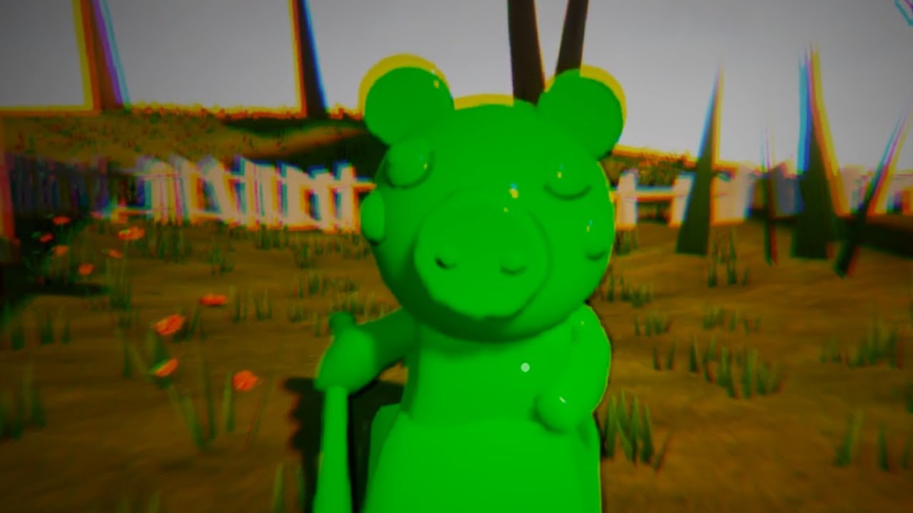 PAINTING ROBLOX PIGGY GREEN - Hello Neighbor Mod