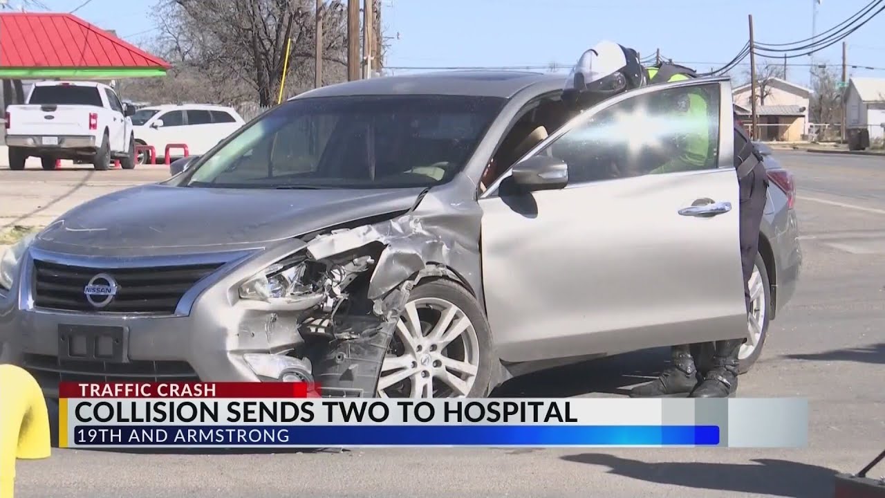 Collision sends two to the hospital - YouTube