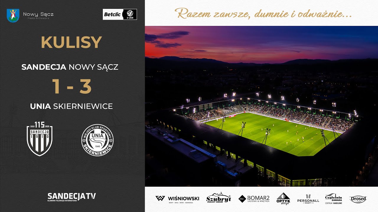 Sandecja Nowy Sącz - Unia Skierniewice 1:3 (1:1), kulisy meczu | 27.09.2025