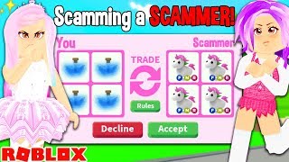 I SCAMMED The BIGGEST SCAMMER In Adopt Me! Catching A Scammer In Adopt Me!