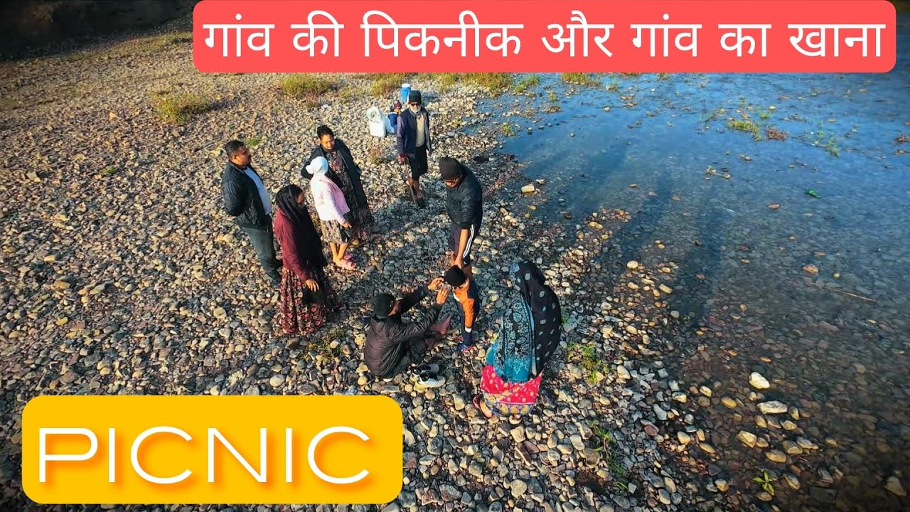 Picnic in winter and village food cooking vlog dji action 4 video test footage 