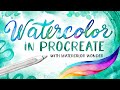 Watercolor in procreate with watercolor wonder  brush set tour  watercolor cactus tutorial
