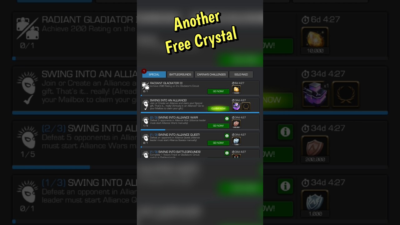 FREE CRYSTALS 🤩 - MCOC