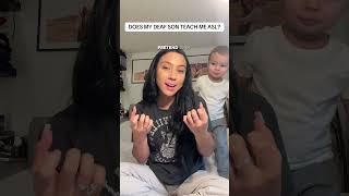 Does my Deaf son teach me ASL? #parenting #asl #deaf #cochlearimplant #signlanguage
