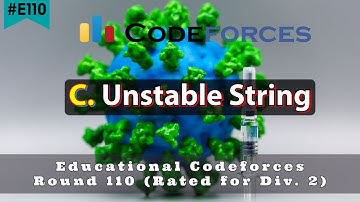 C. Unstable String | Educational Codeforces Round 110 (Rated for Div. 2) | Hindi Editorial