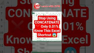 Stop Using CONCATENATE ❌ Only 0.01% Know This Excel Shortcut 😱 #excel #shorts #flashfill #exceltips