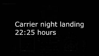 FA-18 Night carrier landing Falcon BMS with  real audio communications added