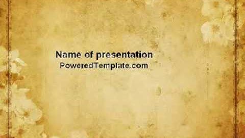 Grunge Flower Texture PowerPoint Template by PoweredTemplate.com