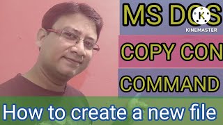 S  C Sir Class Learn Computer (How To Create New File In Ms Dos, Ms Dos Me File Kaise Banate Hain.)