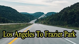 Driving Interstate 5 North Los Angeles To Frazier Park - Scenic Drive - California - USA