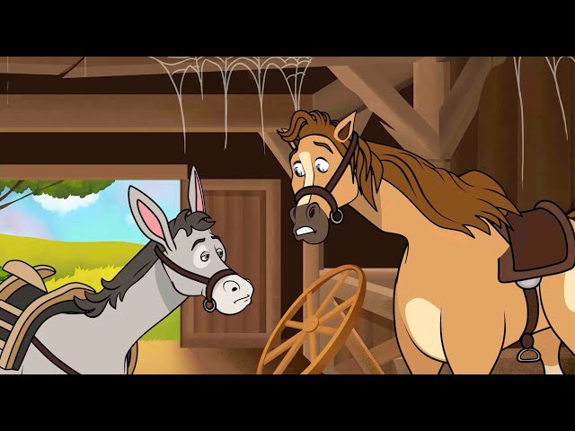 O Cavalo e o Burro  Desenho animado infantil com Os Amiguinhos 