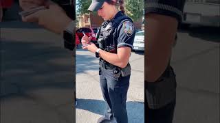 fine officer gets recognized..#tiktok #cops #funny #funnymoments