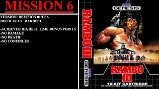 Rambo III [Rev 01/USA] (Sega Genesis) - (Mission 6 | Hardest Difficulty | Ending)