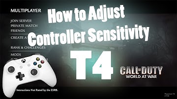 HOW TO ADJUST CONTROLLER SENSITIVITY PLUTONIUM T4!!! (World at War Plutonium)