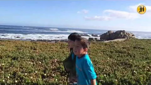 Two boys having the time of their lives Saturday at the Just Run by the Bay in Pacific Grove