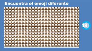 Encuentra el emoji diferente ¿Cuantos podrás encontrar?