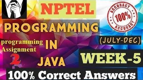 programming in java-Nptel week 5||Programming assignment 2 nptel||NPTEL JAVA SOLUTION ||July 2021