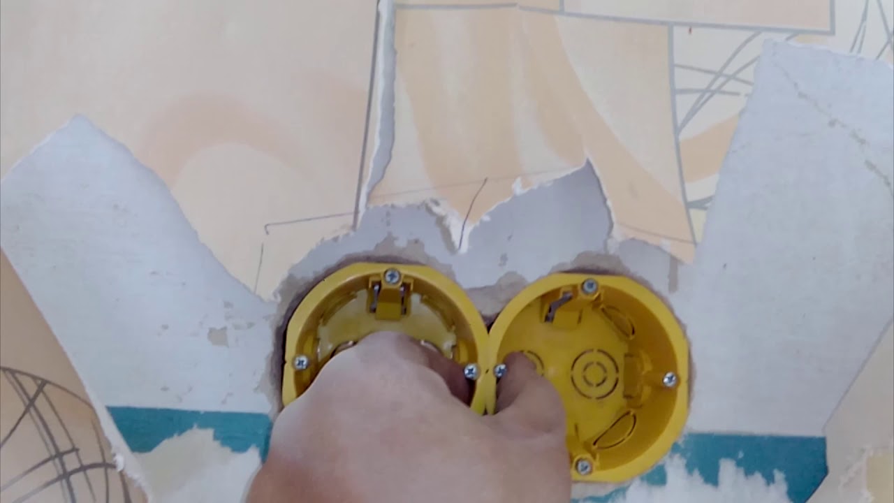 монтаж эл проводки на кухне - YouTube