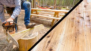Rebuilding a One-Log Picnic Table (Alaskan Milled from a Cedar Tree)  #139