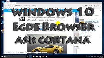 Windows 10 Microsoft Edge Browser Ask Cortana