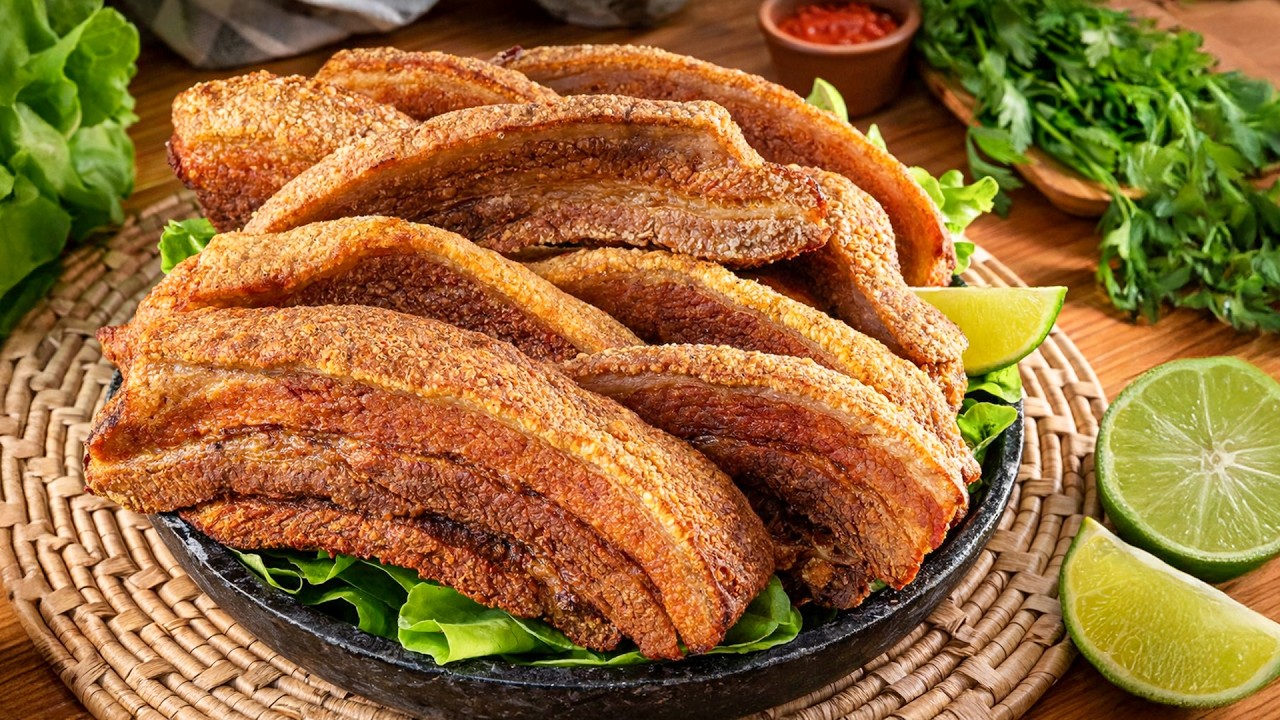 TORRESMO NA CERVEJA - O SEGREDO DE BOTECO PARA FICAR SUCULENTO E CROCANTE (Sem estourar!)