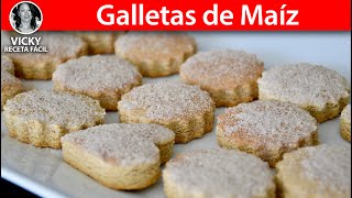 Galletas de Maíz | #VickyRecetaFacil