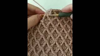 Crochet Tutorial Beginners How to crochet Diamond Crochet pattern 🧶🌸🥰🐏 #crochet #diy #handmade