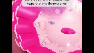 differences between og parasol and normal parasol? |roblox Royale high|