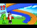 Jj and mikey found the spiral longest stairs  lava vs water in minecraft maizen