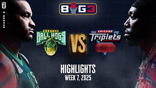 2025 BIG3 Week 7 In 3 Minutes - Boston Ballhogs vs. Chicago Triplets