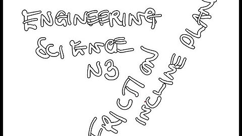 Engineering Science N3 - Friction on an Incline Plane