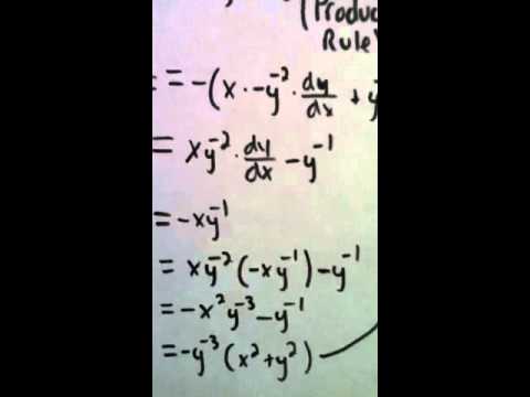 How To Find D 2y Dx 2 Of X 2 Y 2 4 Youtube How To Find D 2y Dx 2 Of X 2 Y 2 4 Youtube