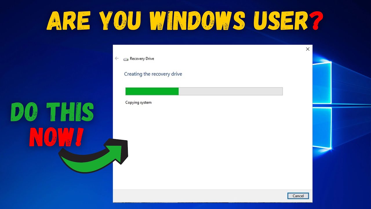 How to Create a Recovery Drive / USB for Windows 10 & 11 | Windows ...