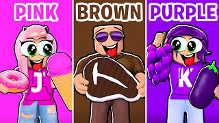 Eat the Same Color Food Challenge on Roblox!