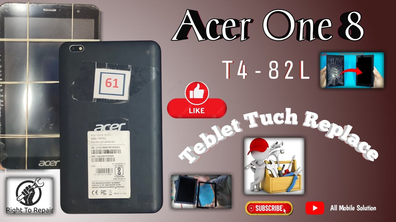 Acer One 8 TA-82L Tuch Change// Teblet Ki Tuch Kese Change Kre 