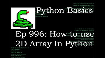 Python Basics Tutorial How to Think About a 2D Array in Python