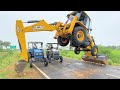 Tractor trolley parking video | jcb tractor video | jcb loading | truck wala | Real machine action 