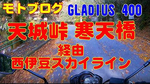 【モトブログ】 グラディウス400 伊豆 天城峠 寒天橋 一番搾り ロケ地 経由 西伊豆スカイライン その1  GLADIUS400 gitup git2P