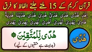 15 similar Quranic words | Muhammad Usama Sarsari | Quranic words