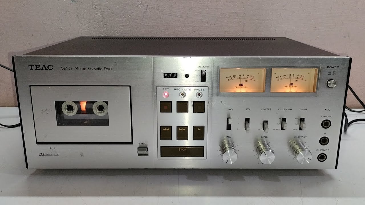 TEAC A-650 Stereo Cassette Deck Recording Demo - YouTube