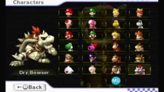 mario kart wii unlock character