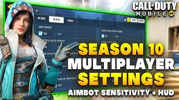 AIMBOT SETTINGS For Season 10 Multiplayer | COD Mobile | BEST Gyro SENSITIVITY And HUD Layout For MP