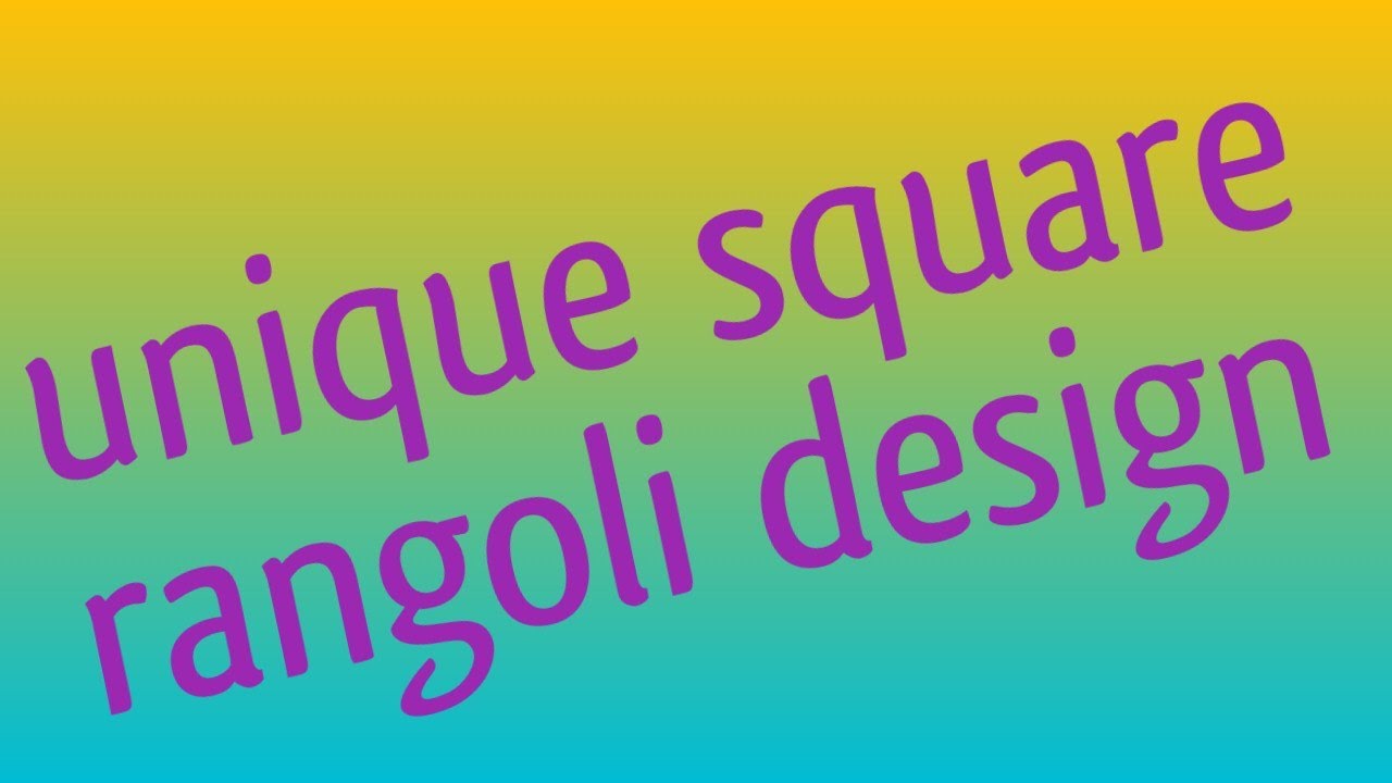 Square Shape Rangoli Design 2024||unique rangoli design||#rangoli # ...