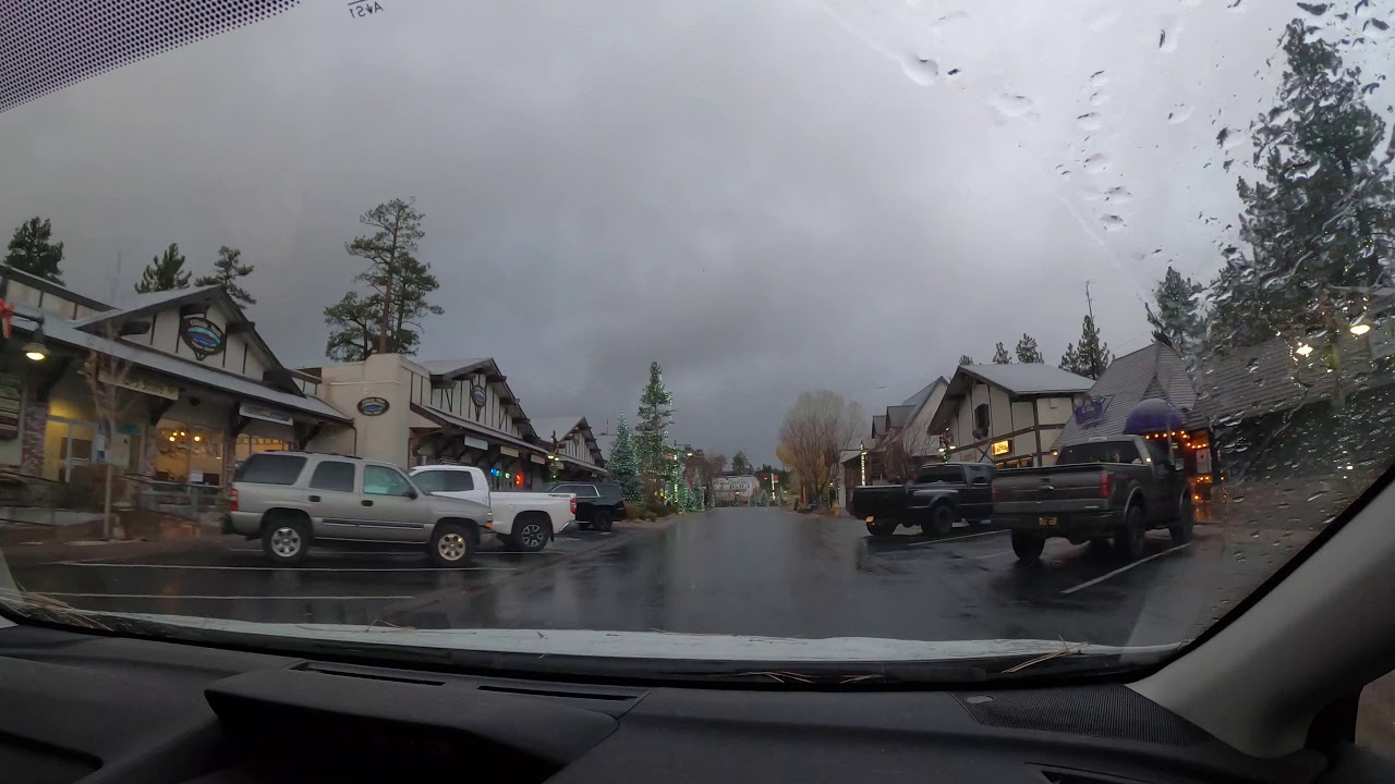 First Snow Flurries of the season for Big Bear Lake, CA. It is 11/20