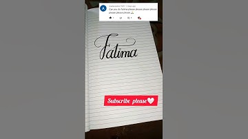 "Fatima" #name #calligraphy #writing #style ✍️ #nameart #english #shorts #art #learn #lettering
