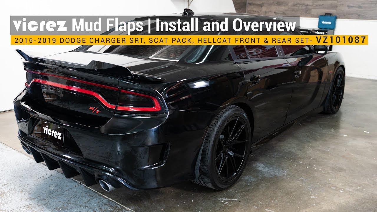 Vicrez Mud Flaps vz101087 | 2015-2019 Dodge Charger SRT, Scat Pack