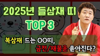 2025년(을사년) 들삼재 띠 TOP 3 !!! l 복삼재 드는 OO띠, 금전/재물은 쏟아진다??? ㅣ 돼지…