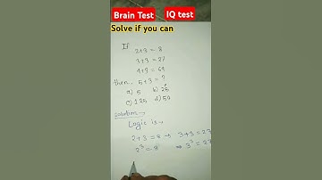 Genius lQ Test math puzzle|Math lover|love math puzzle #maths #puzzle #lover#shorts