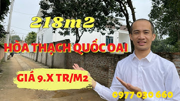 Bán 218m2 đất Hòa Thạch Quốc Oai – Bán đất nền Hòa Lạc – 0977030660